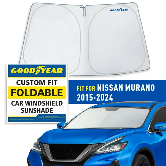 Goodyear Foldable Windshield SunShade for Nissan Murano 2015-2025, SUV car accessories, Sunshade Cover, Sun Shade Car Windshield, Window Sun Blocker - GY008277