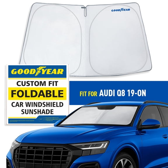 Goodyear Foldable Windshield SunShade for Audi Q8 2019-2026, Car Accessories, Sunshade Cover, Sun Shade Car Windshield, Window Sun Blocker - GY008370