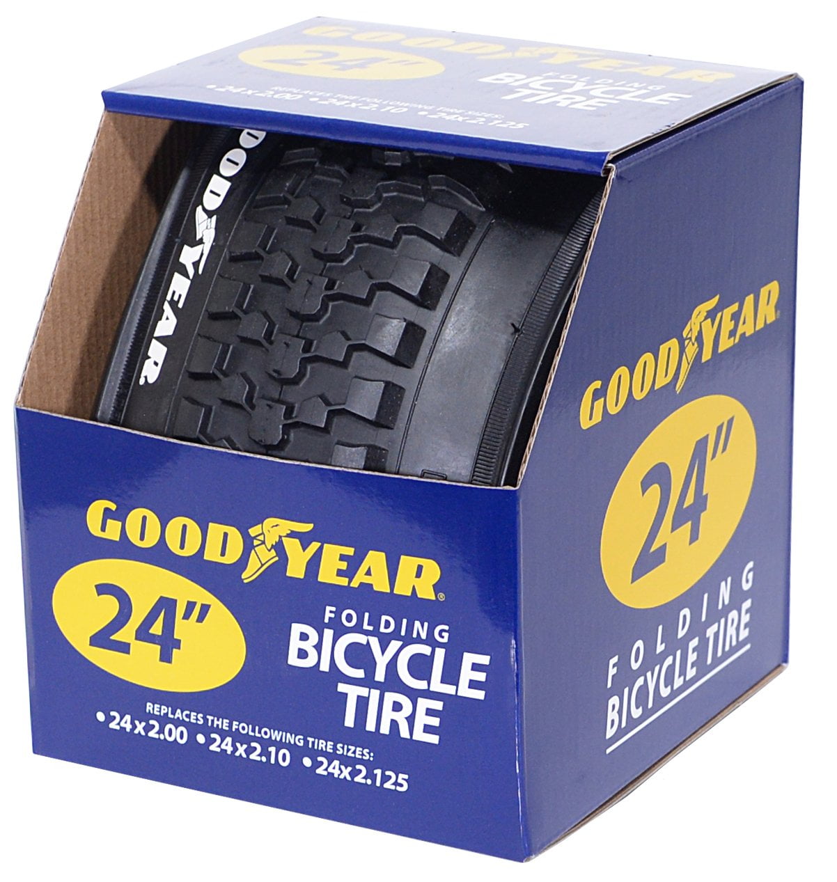 Goodyear Folding Mountain Bike Tire, 24" x 2" Black