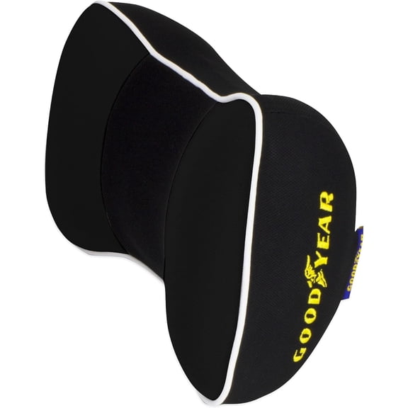 Goodyear Memory Foam Car Neck Pillow, Ergonomic Headrest Support, Black