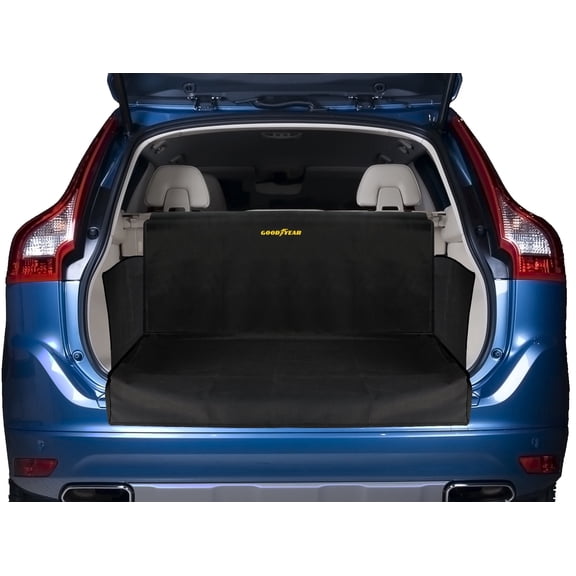 Goodyear Heavy Duty Rubber Trunk Cargo Liner, Waterproof All-Weather Universal Fit Cargo Mat