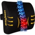 thumbnail image 1 of Goodyear Lumbar Pillow for Car, Memory Foam Back Pillow for Office Chair and Home, Relief with Support, Black, 1 of 9