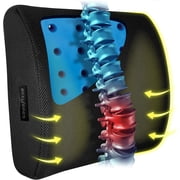 Goodyear Lumbar Support Pillow, Air-flow Gel Memory Foam Back Support for Car Office Home, 14" Length
