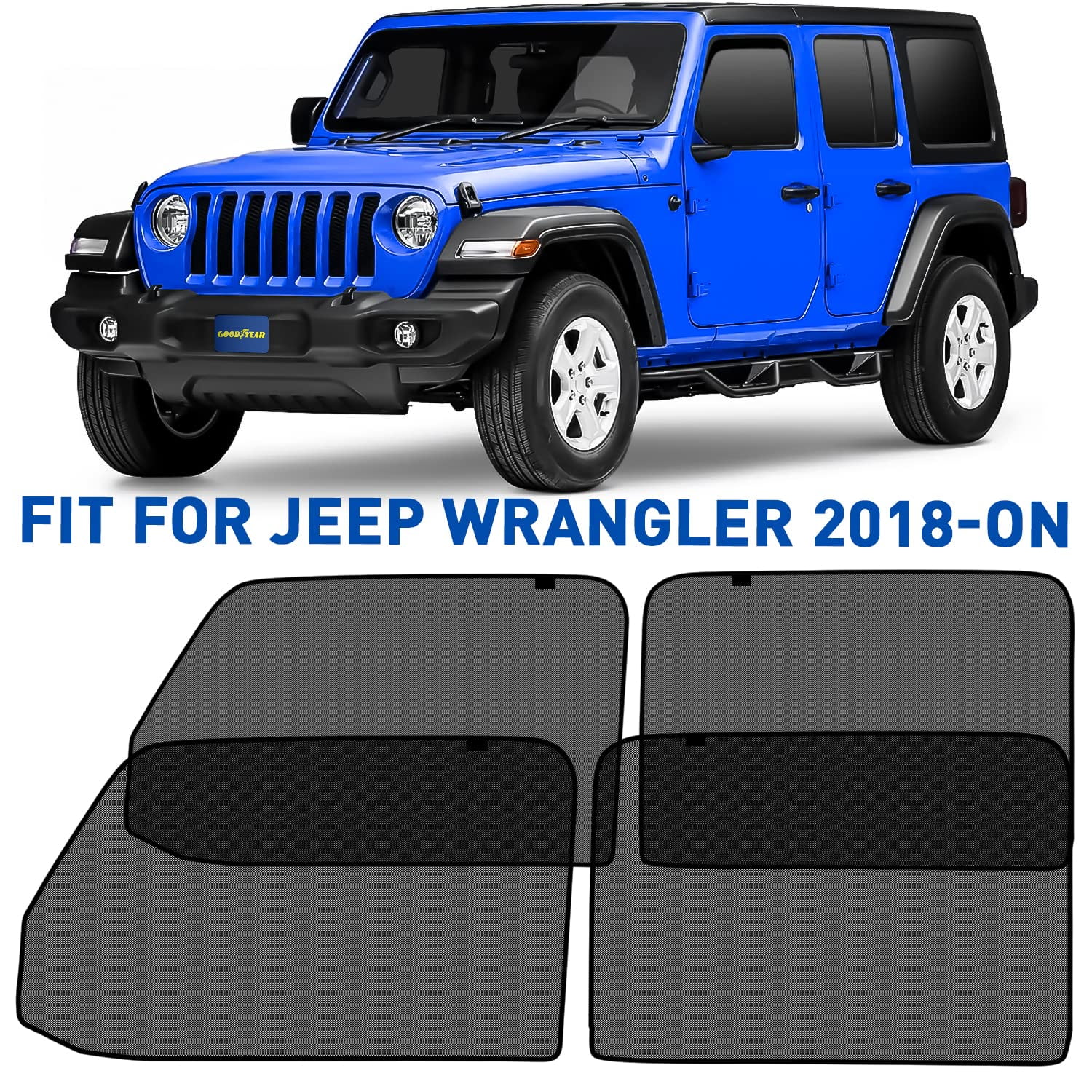 Goodyear Car Window Sunshade for Jeep Wrangler JL 20182022