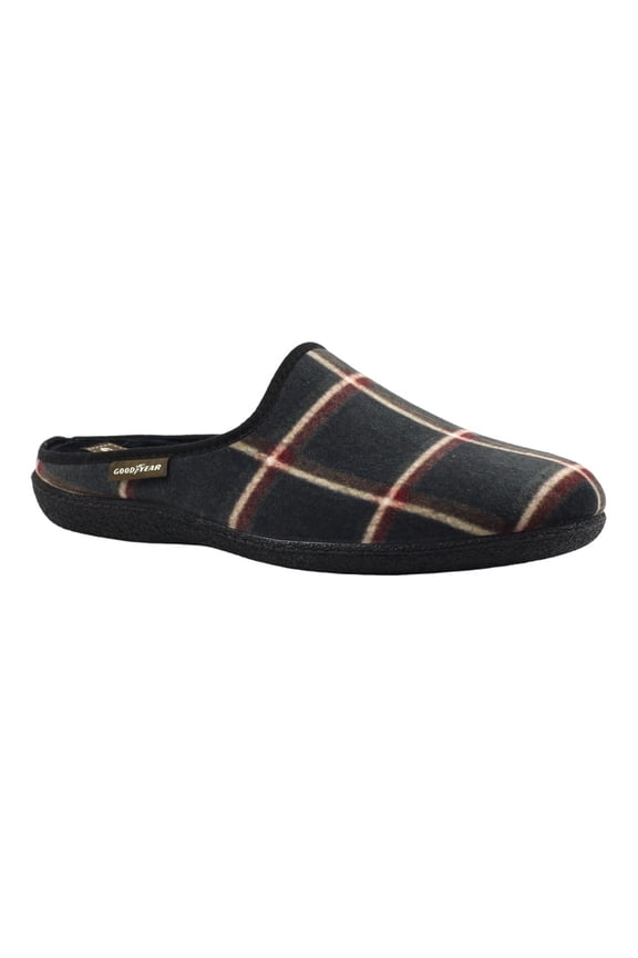 Mens Checkmate Checked Mule Slippers