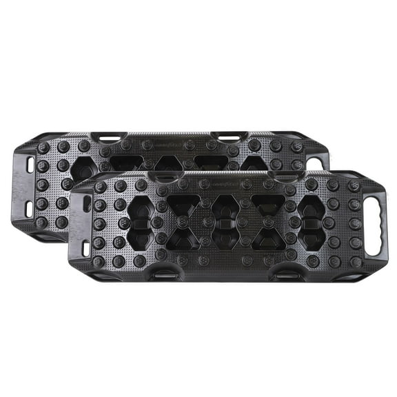 Goodyear Overland Mini Mats GY3176 All-Weather Portable Auto Traction Mats 22.68in x 8in x 2.56in Ice Snow and Mud Tire Recovery - 1 Pair