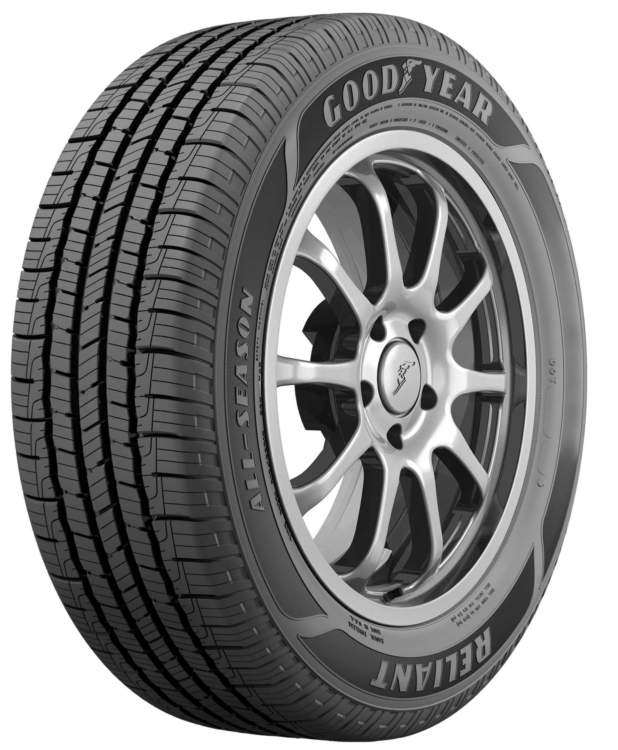 Goodyear Reliant All-Season 225/60R17 99V All-Season Tire Fits: 2018-23 Subaru Crosstrek Convenience, 2019-21 Jeep Cherokee Latitude Plus