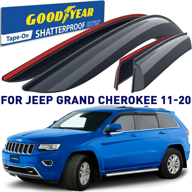 Goodyear Shatterproof Side Window Deflectors for Jeep Grand Cherokee