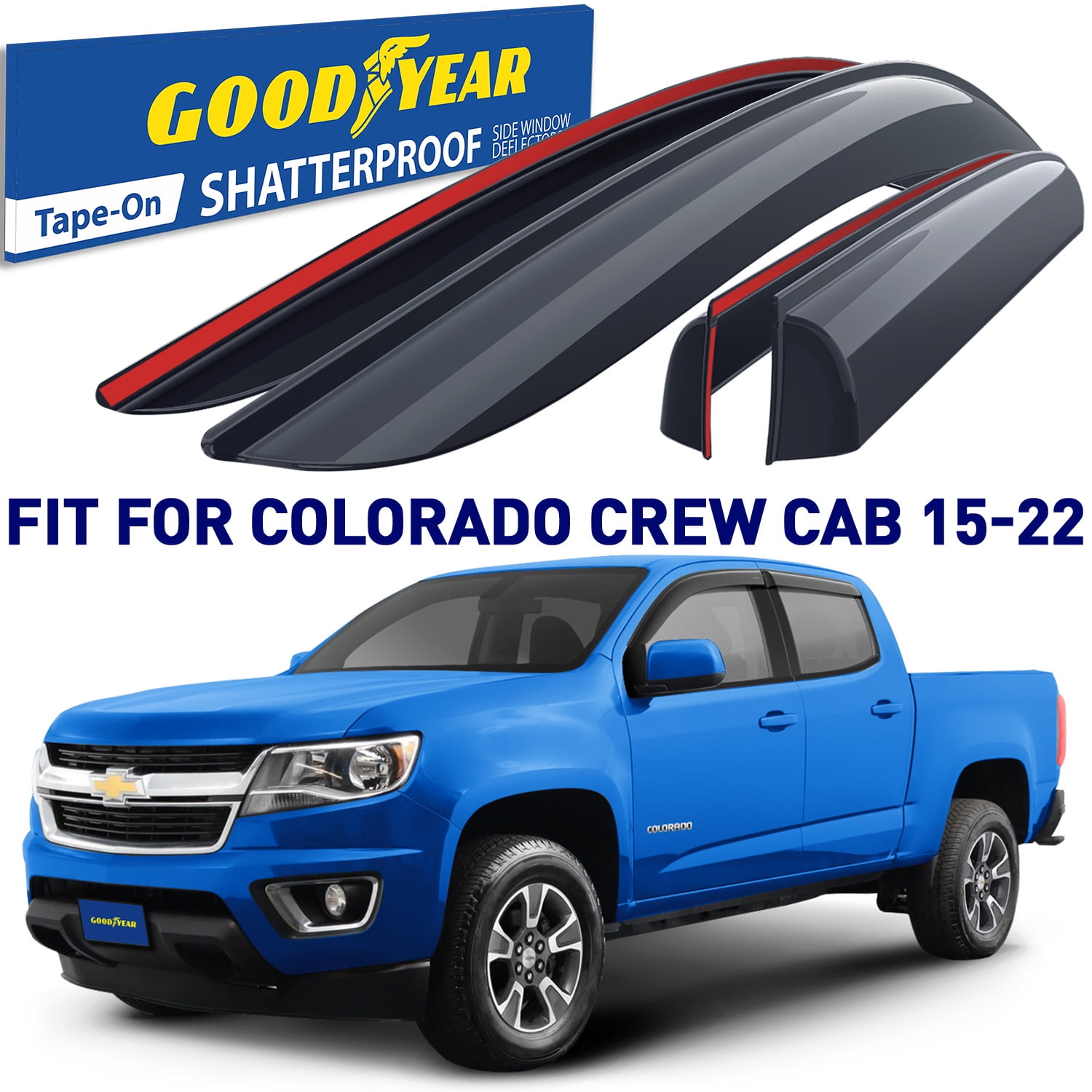 Goodyear Shatterproof Window Deflectors for Chevrolet (Chevy) Colorado