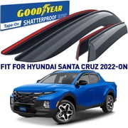 Goodyear Shatterproof Window Deflectors for Hyundai Santa Cruz 2022-2026, Tape-on Rain Guards, Window Visors, Vent Deflector Visor, Car Accessories, 4 pcs. - GY008709