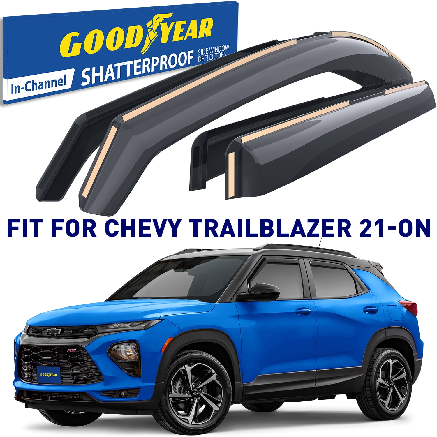 Goodyear Shatterproof inChannel Window Deflectors for Chevrolet (Chevy