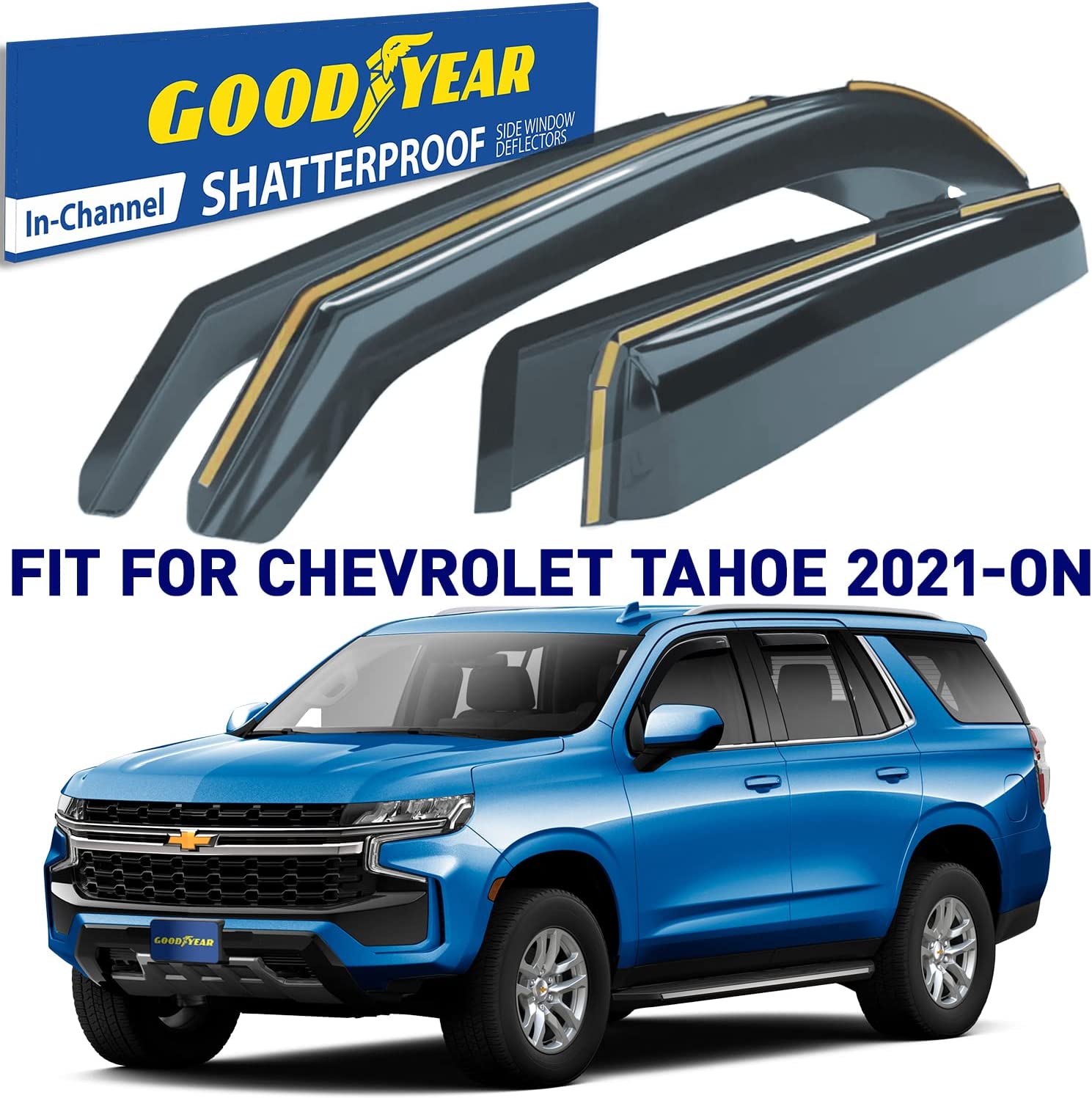 Goodyear Shatterproof inChannel Window Deflectors for Chevrolet Tahoe