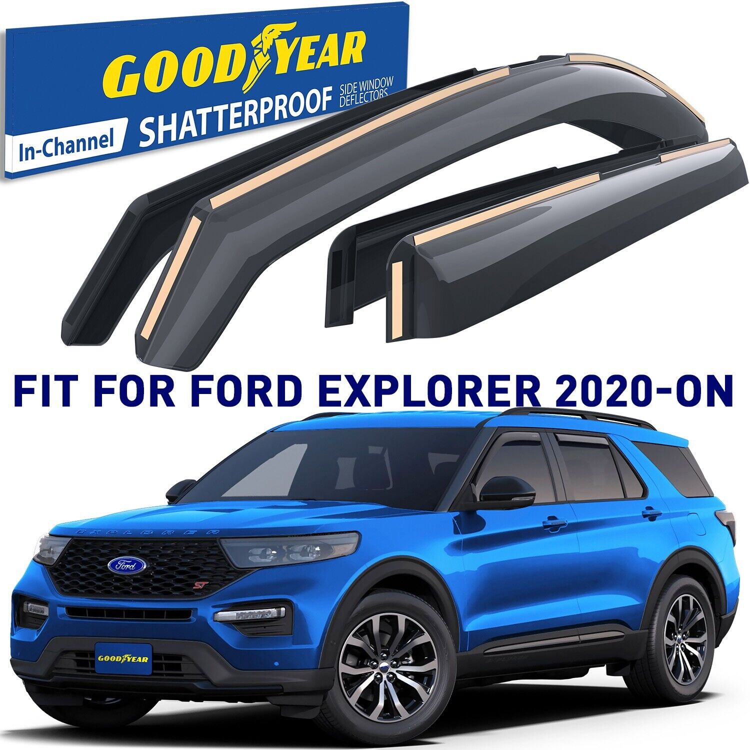 Goodyear Shatterproof inChannel Window Deflectors for Ford Explorer