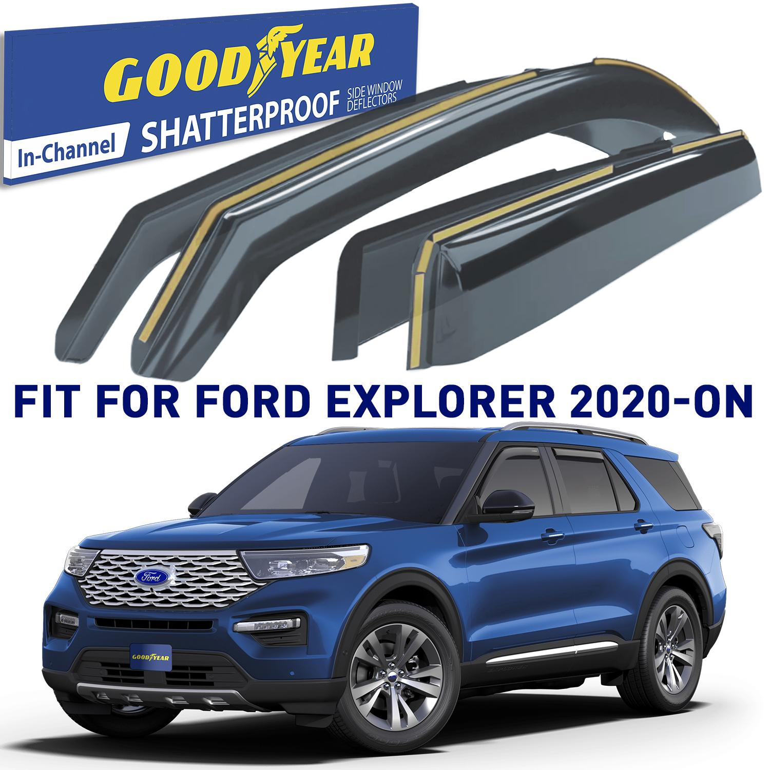 Goodyear Shatterproof inChannel Window Deflectors for Ford Explorer