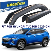Goodyear Shatterproof In-Channel Window Deflectors for Hyundai Tucson 2022-2026, Rain Guards, Window Visors for Cars, Vent Deflector, Car Accessories, 4 pcs - GY003485