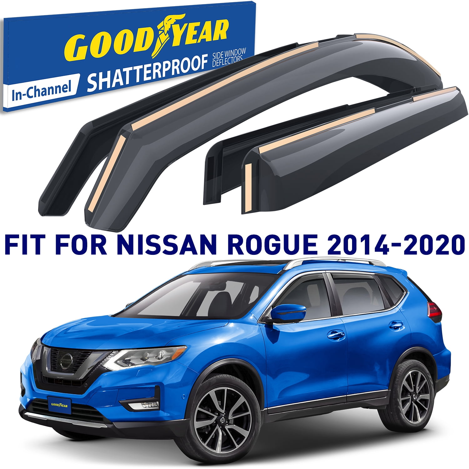Goodyear Shatterproof inChannel Window Deflectors for Nissan Rogue