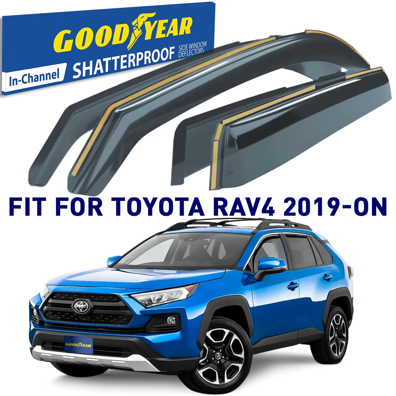 Goodyear Shatterproof inChannel Window Deflectors for Toyota RAV4 2019