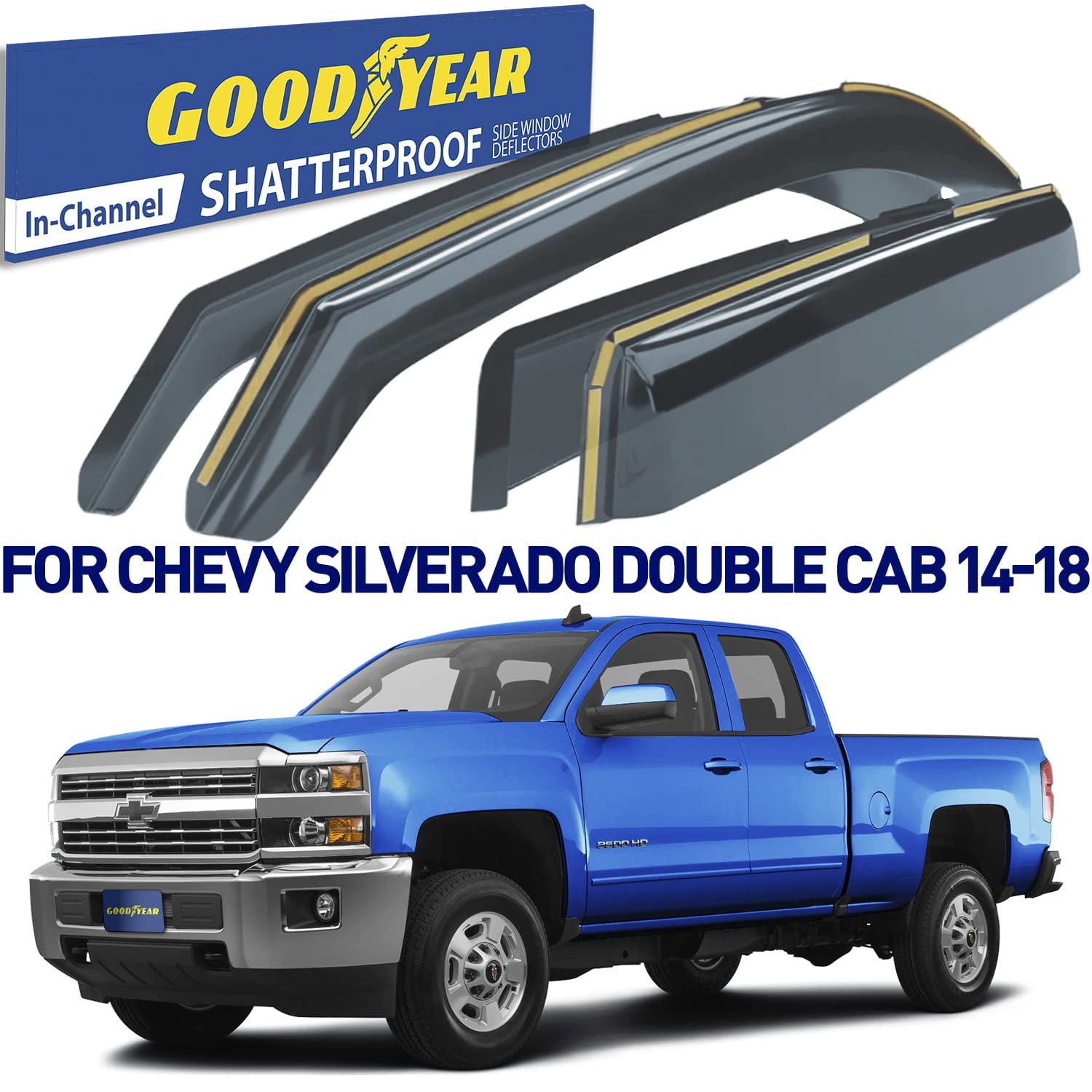 Goodyear Shatterproof in-Channel Window Deflectors for Trucks