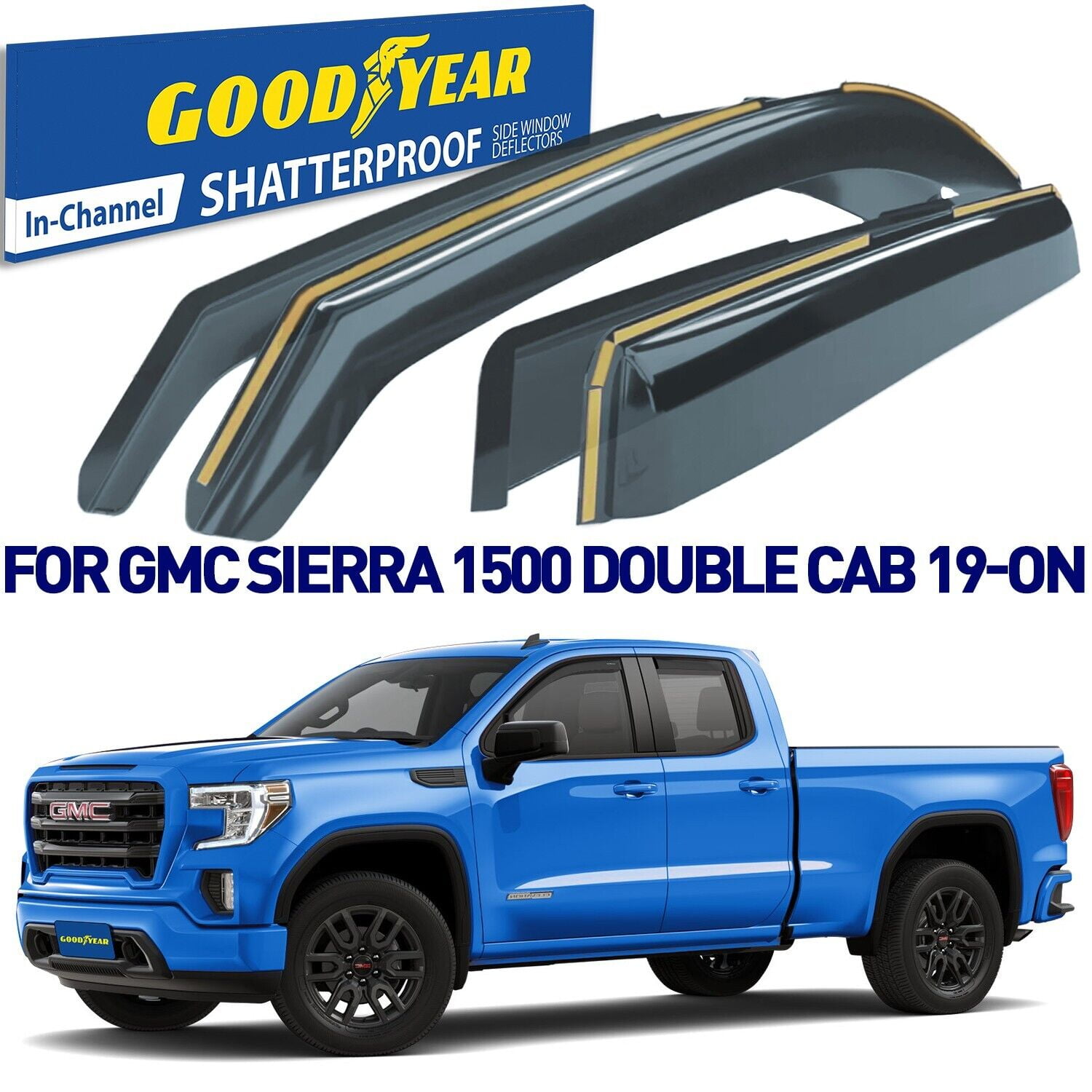 Goodyear Shatterproof inChannel Window Deflectors for Trucks GMC