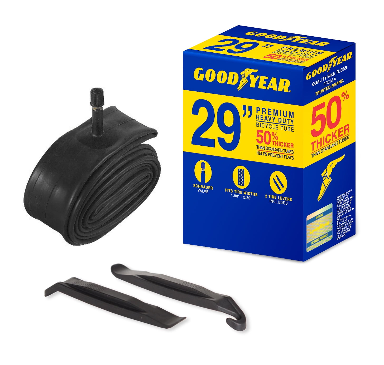Goodyear Tires 29 in. x 1.9 in. - 2.3 in. Heavy Duty Bike Tube, Black ...