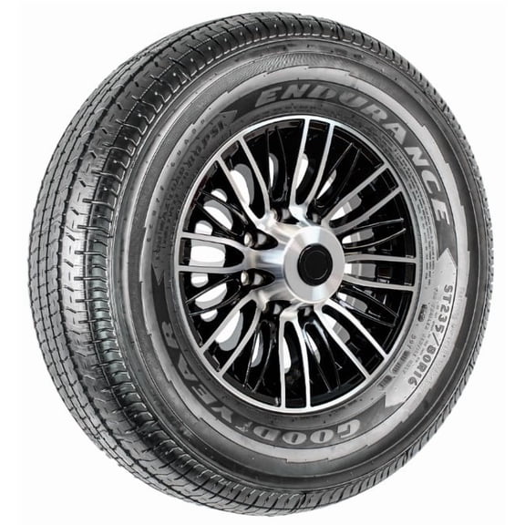 Aluminum Rim Fits Goodyear Tire ST235/80R16 Load Range E 16X6 8-6.5 Evolution Black
