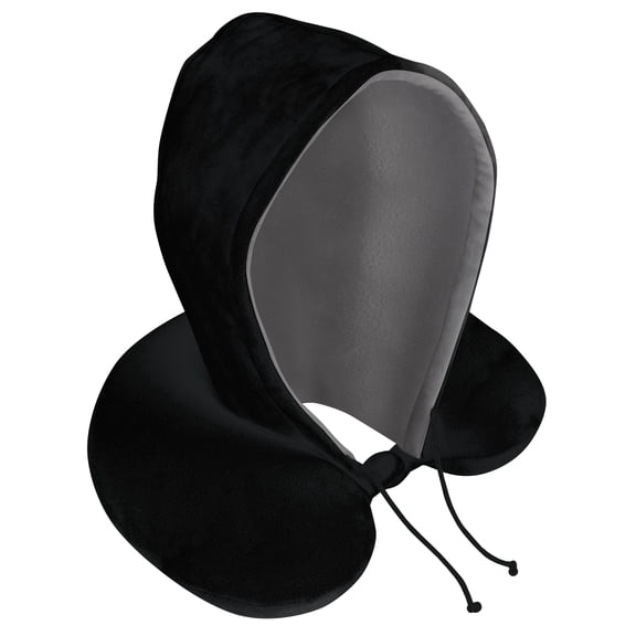 Goodyear Hooded Memory Foam Neck Pillow, Black