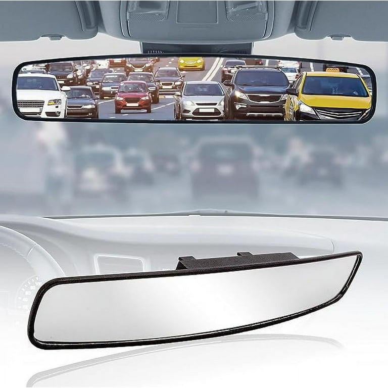 Goodyear Ultra Wide 17 Panoramic Rear View Mirror for Cars, Eliminates  Blind Spots, Assists Parralel Parking 