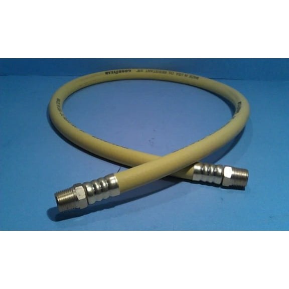 Goodyear Usa 4' 3/8" 250 Psi Oil Resistant Rubber Air Hose Pigtail Whip 3/8 Npt