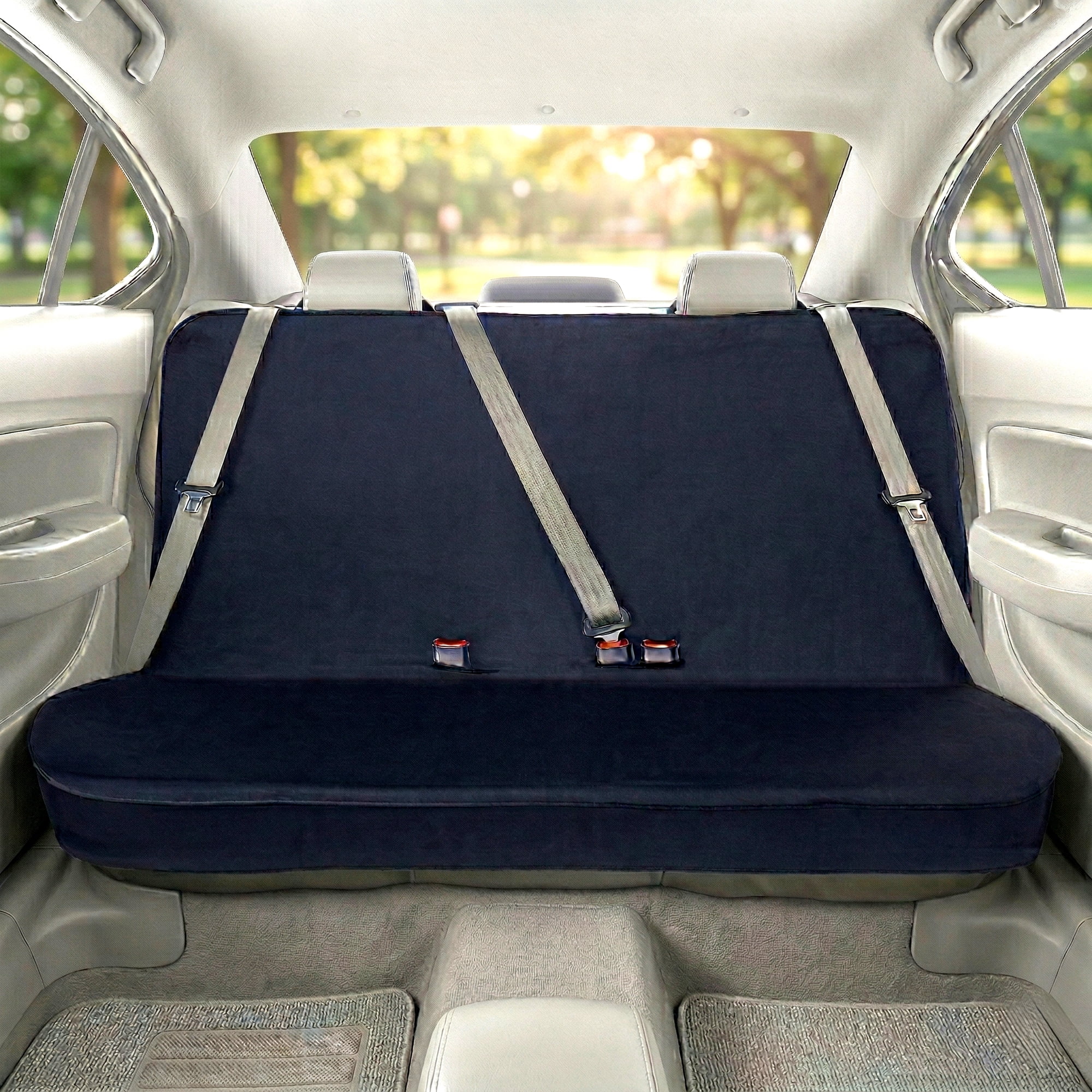 Goodyear Water-Resistance Rear Bench Car Seat Cover, Fits Most Cars and Crossovers