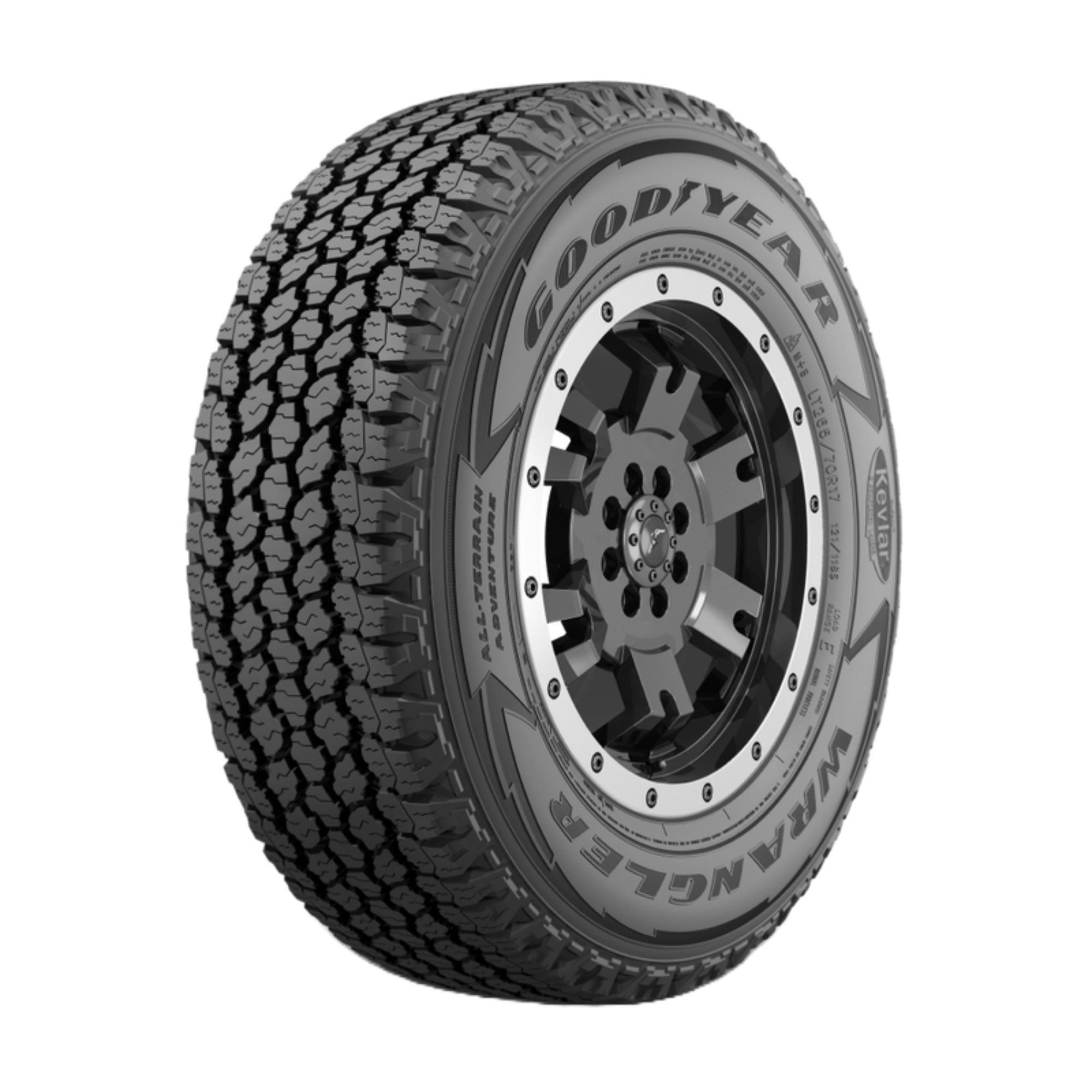 Goodyear Wrangler All-Terrain Adventure with Kevlar All Terrain LT265/70R18 124/121S E Light Truck Tire