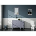 "Goodyo 42"" Gray Vanity, Sink Combo, Wood Cabinet, Glass Top, Mirror ...