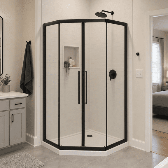 Pivot Door Section All Frame Pivot Neo-Angle Corner Shower Doors 36