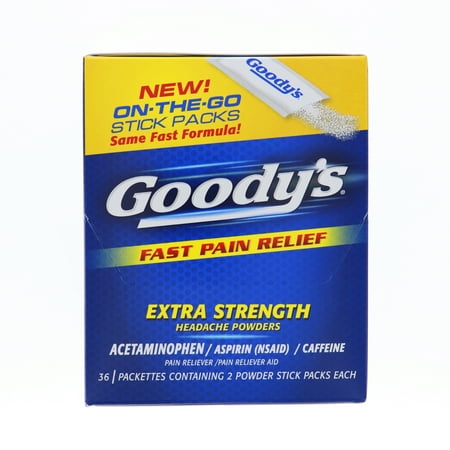 Goodys, 2 Powders, Count 36 (2Pk) - Headache/Pain Relief / Grab Varieties & Flavors