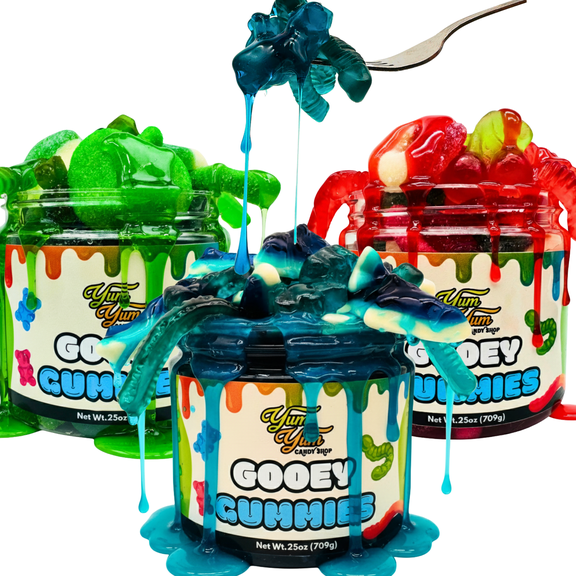 Gooey Gummies: 11oz Blue Raspberry Sour Ooze