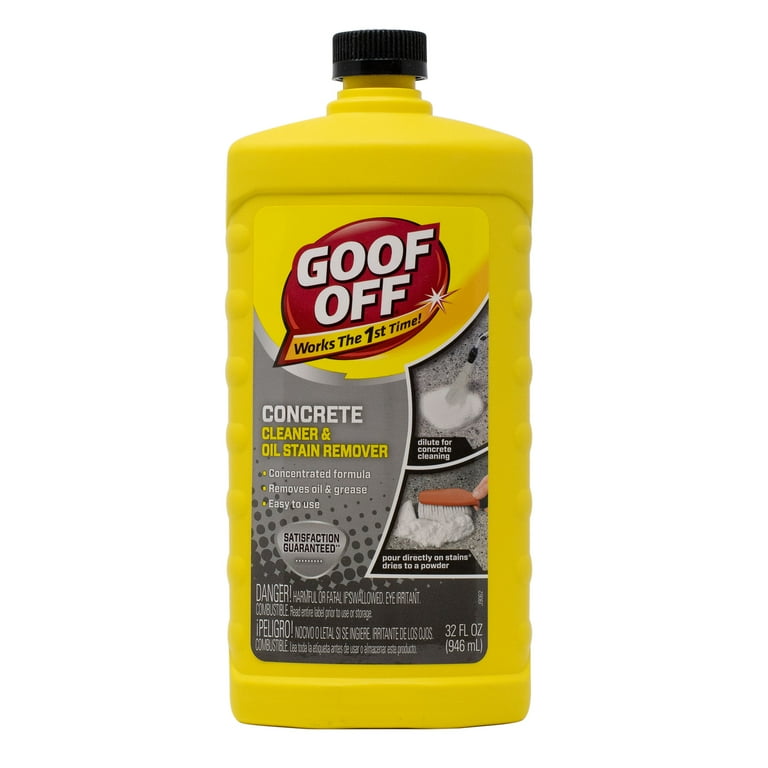 Goof Off Concrete Cleaner and Oil Stain Remover 32 oz. Bottle