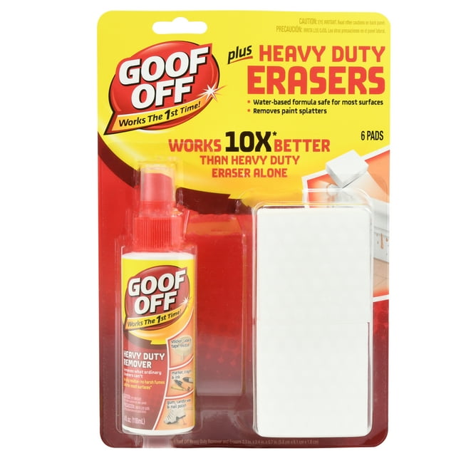 Goof Off AllPurpose Cleaners With 6 Eraser Pads, 4 Fluid Ounce