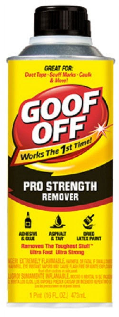 Goof Off FG653 16 oz Can Of Liquid Pro Strength Paint Glue Graffiti Remover Quantity of 6