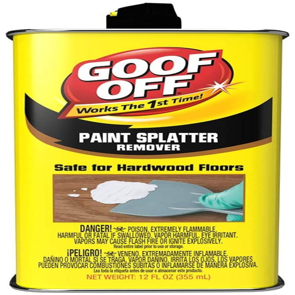 Goof Off FG900 Splatter Hardwoods Dried Paint Remover, 12 oz. can, 12