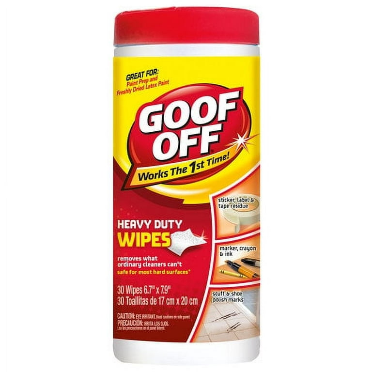 Goof off Heavy Duty Wipes - 30 pack