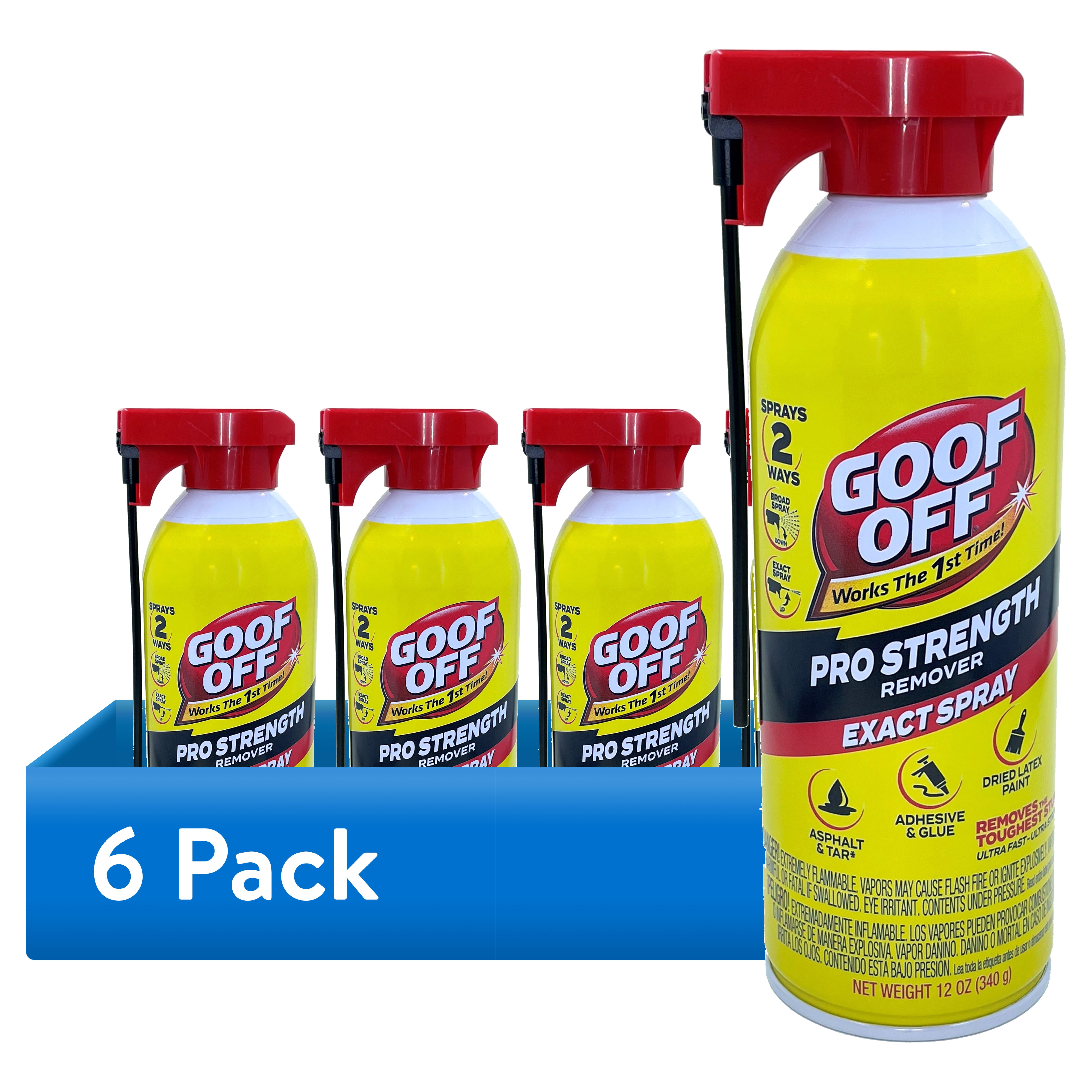 (6 pack) Goof Off Pro Remover Exact Spray 12oz