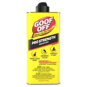 Goof Off Professional Strength Latex Paint and Adhesive Remover, 6oz