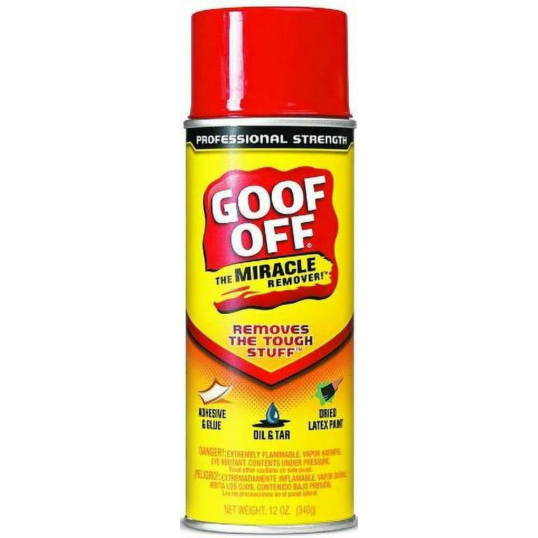 Goof Off Adhesive Remover: Liquid, 12 oz Can - 20 VOC | Part #FG658