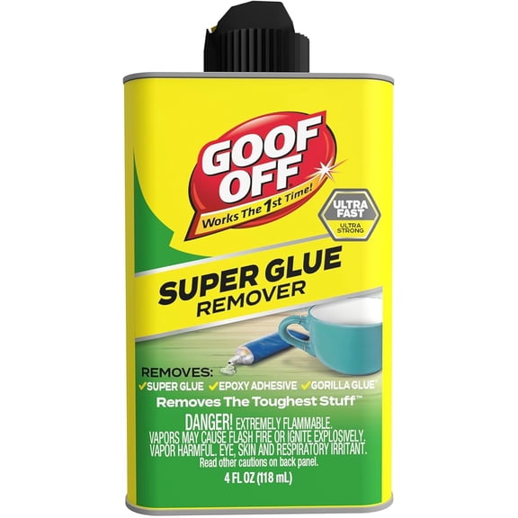 Goof Off Super Glue Remover - 4 oz. can, Yellow FG678
