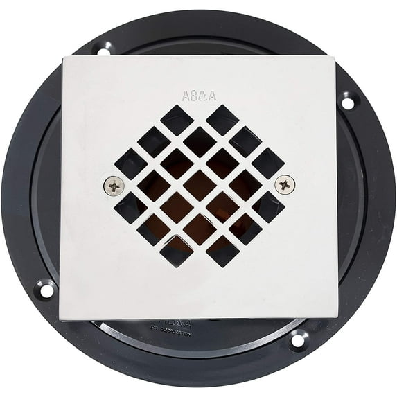 Goof Proof Shower SCB/Drain, 4” Square Shower Drain
