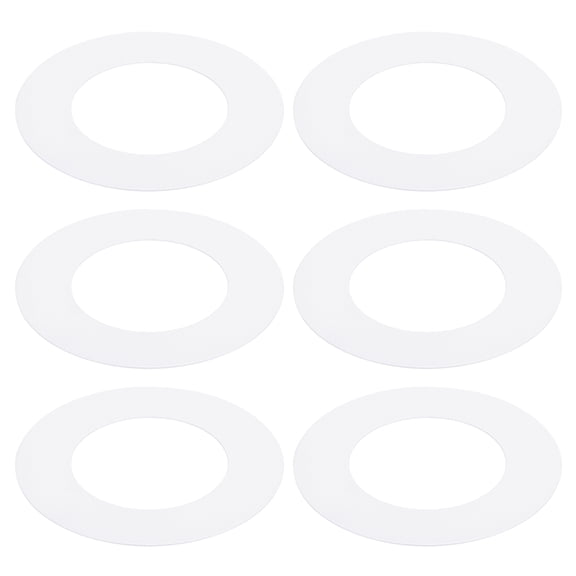 Goof Rings for 10 Inch Recessed Can Lighting, 6 Pcs Metal Goof Trim Rings, Outer Diameter 10-inch Inner Diameter 6.29-inch, Matte Finish White