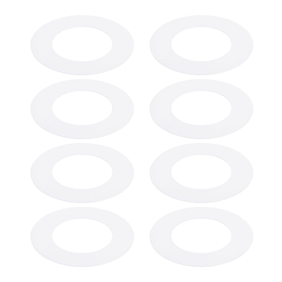 Goof Rings for 4 Inch Recessed Can Lighting, 8 Pcs Metal Goof Trim Rings, Outer Diameter 6.77-inch Inner Diameter 4.25-inch, Matte Finish White
