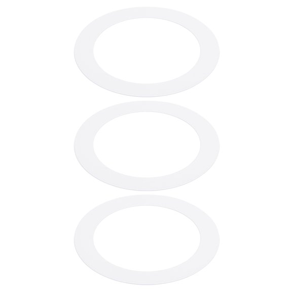 Goof Rings for 5/6 Inch Recessed Can Lighting, 3 Pcs Metal Goof Trim Rings, Outer Diameter 8.07-inch Inner Diameter 6.29-inch, Matte Finish White