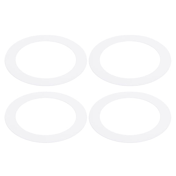 Goof Rings for 5/6 Inch Recessed Can Lighting, 4 Pcs Metal Goof Trim Rings, Outer Diameter 8.07-inch Inner Diameter 6.29-inch, Matte Finish White