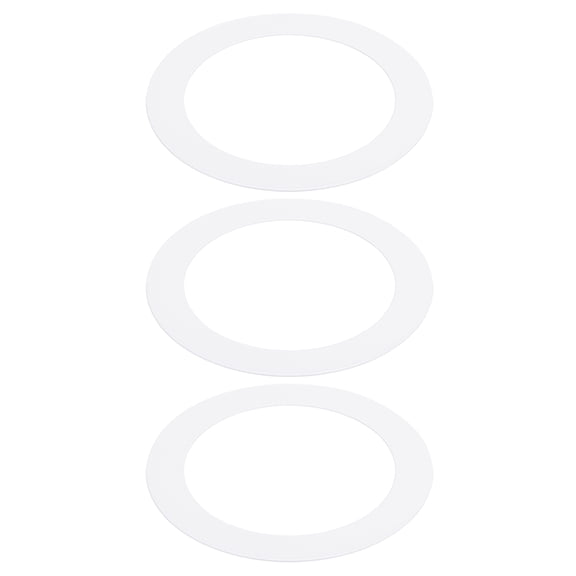 Uxcell Goof Rings for 6/8 Inch Recessed Can Lighting Down Light, 3 Pcs Metal Goof Trim Rings Cover, Outer Diameter 8.66-inch, Inner Diameter 6.29-inch, Matte Finish White, Flush Mount