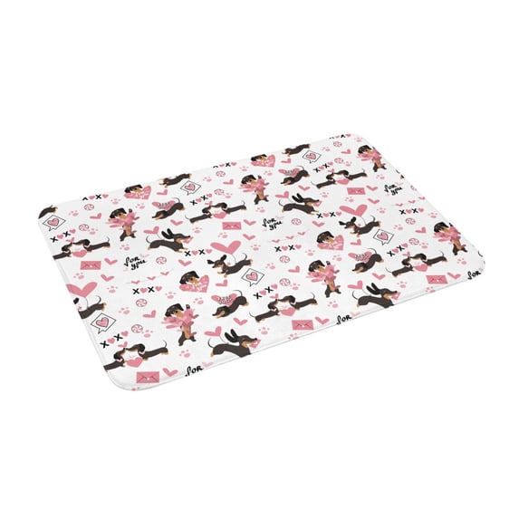 Goofa 16"x24" Inches Dachshund Dog Puppy Doormats for Outdoor Entrance - Non-Slip Welcome Mat, Heavy Duty Door Mats Outdoor, Spring Doormat